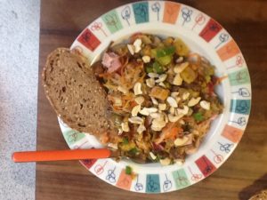 Lauwarmes Linsengemüse mit Coleslaw und Kassler 4