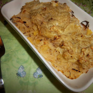 Apfel-Sauerkraut mit Kartoffelkruste 2