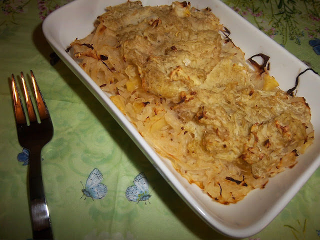 Apfel-Sauerkraut mit Kartoffelkruste 1