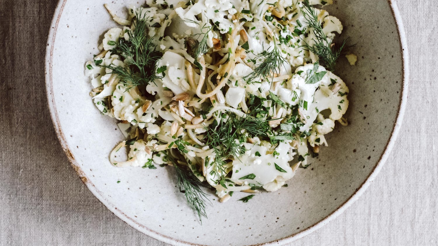 Blumenkohlsalat mir fermentiertem Quitten-Sellerie
