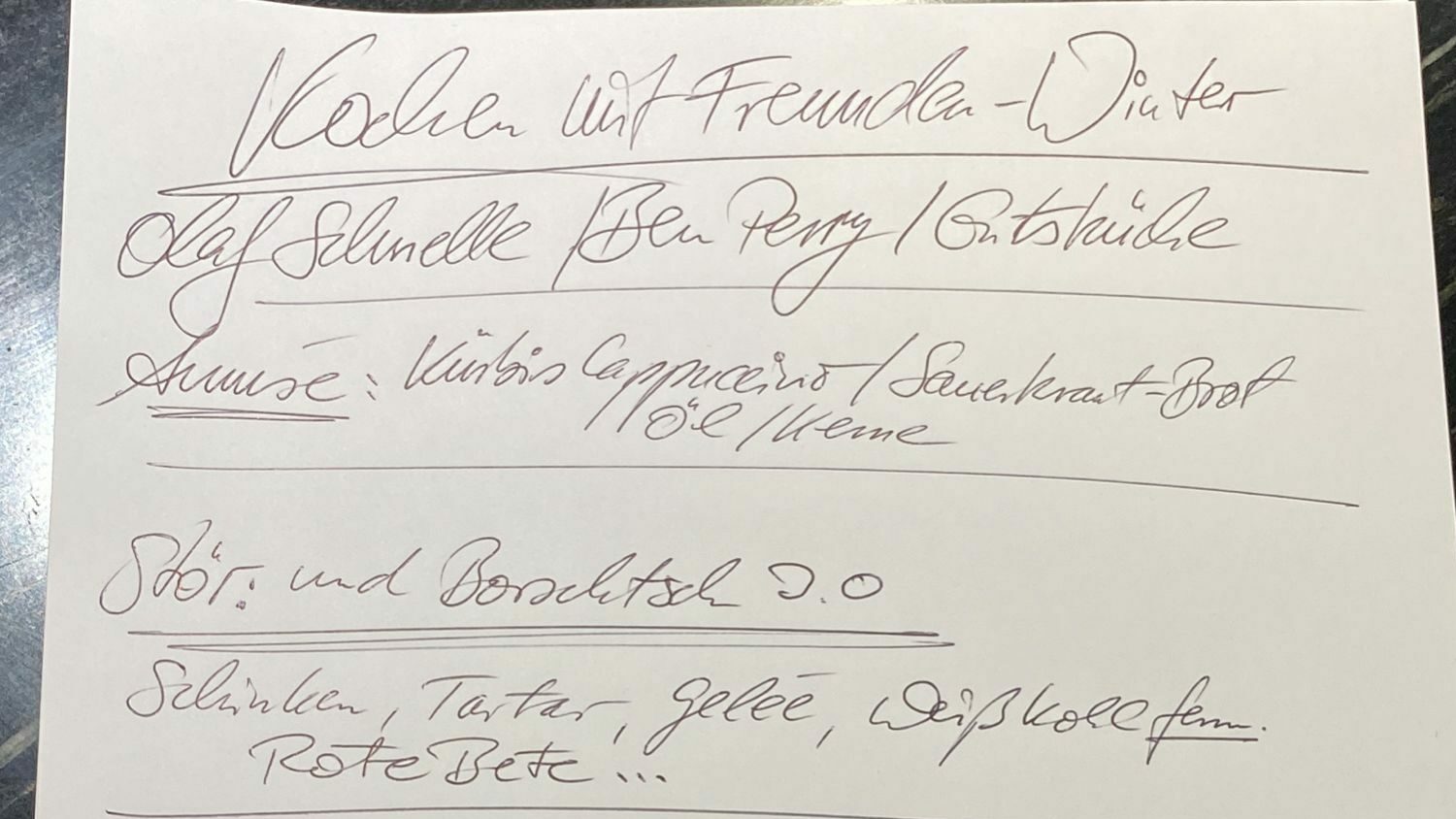 Kochen mit Freunden