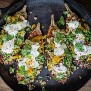 Ottos Aubergine mit Goldenem Sauerkraut