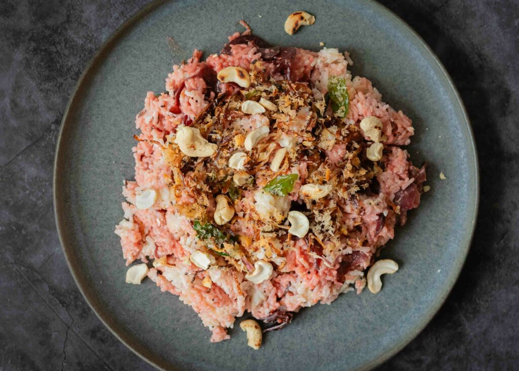 Fermentierte Rote Bete mit Skyr Reis