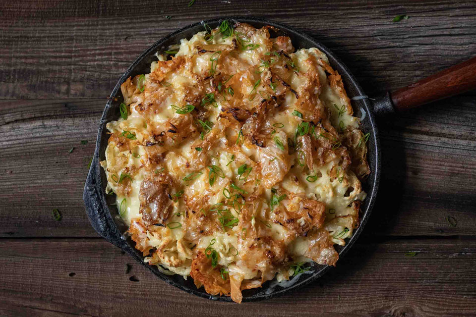 Käsespätzle mit Kimchi 1