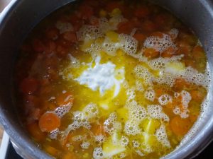Birnen - Möhrensuppe mit roher und fermentierter Karotte 4
